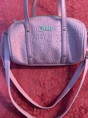 Juicy Couture Lavender Embossed Logo Crossbody Bag